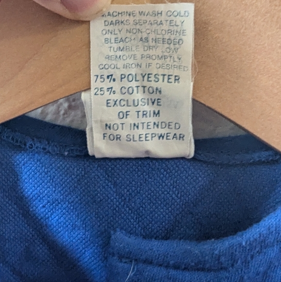 Vintage Blue Jacket With Plaid Trim, Silver Heart Buttons, Size 24 Months - Picture 7 of 7